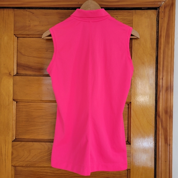Nike Golf Tour Performance Dri Fit Pink Sleeveless Shirt - Picture 5 of 9